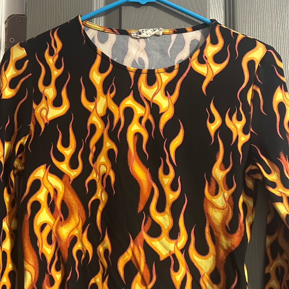 Fire Crop Long Sleeve Tee
